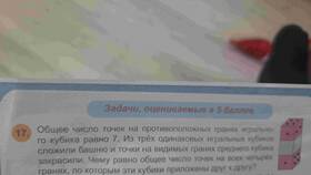 Сумма точек на противоположных гранях игрального кубика в Зарина