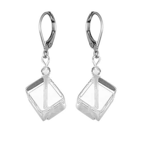 Серьги My-bijou Висюльки горный хрусталь 3,5 см в Зарина