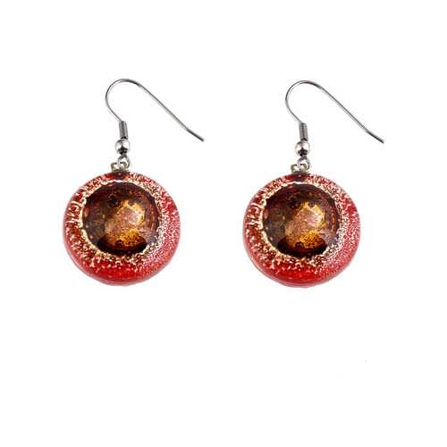 Серьги женские CristaLida EB 25 R красные/золотистые в Зарина