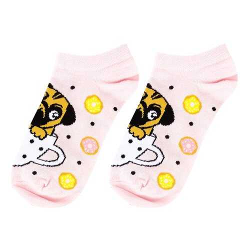 Носки женские Kawaii Factory Чашка и мопс розовые 35-39 в Зарина