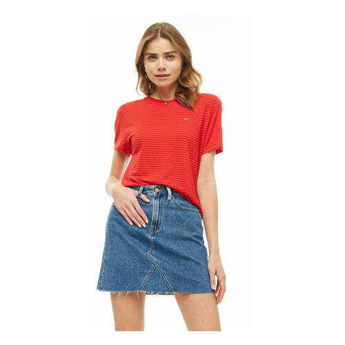 Футболка женская Tommy Jeans DW0DW06904 667 красная XS в Зарина