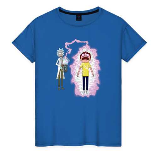 Футболка женская ВсеМайки 2460797 синяя XXXL в Зарина